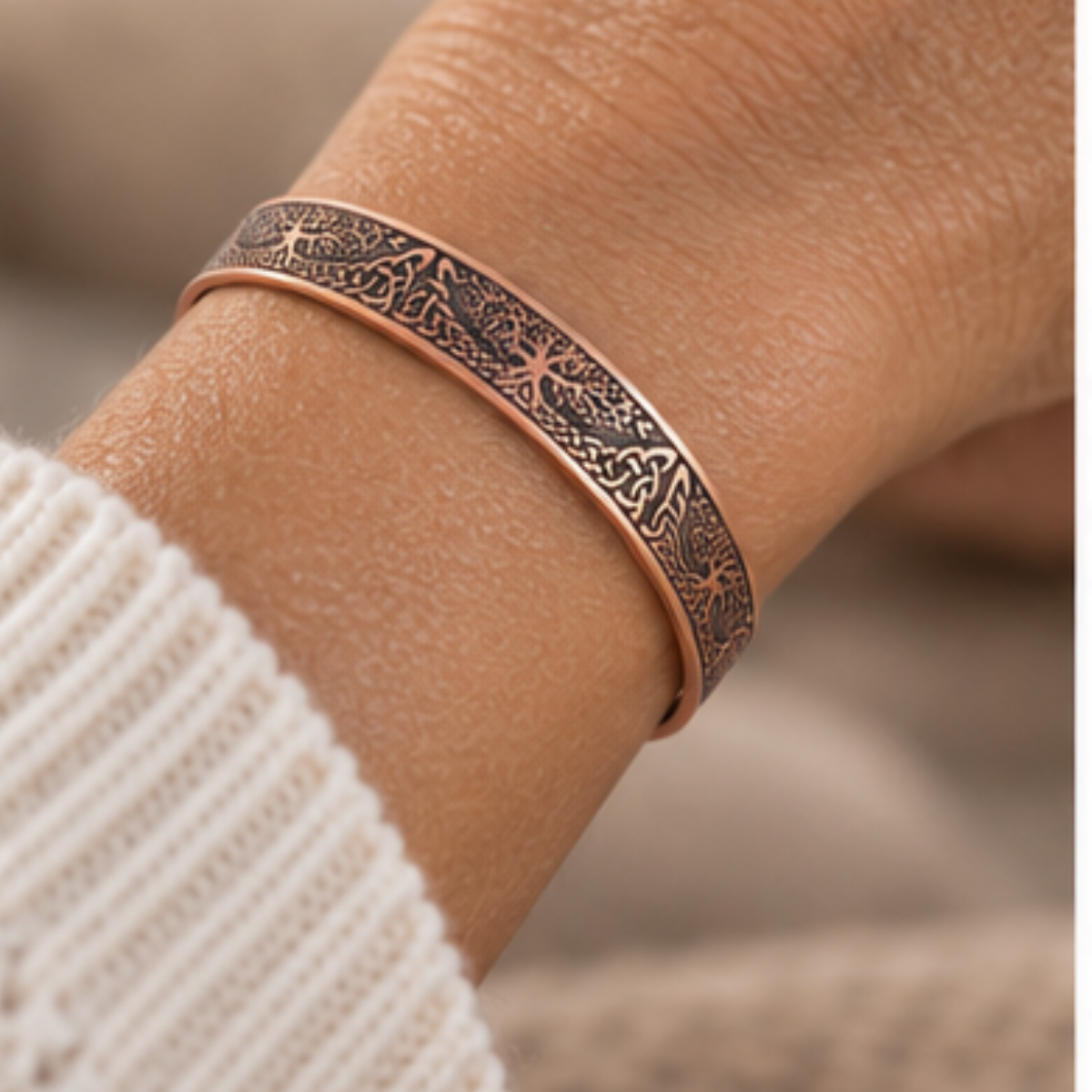 Willis Judd Pure Copper Tree of Life Ladies Bangle Bracelet