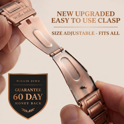 UPGRADED Mens Copper Magnetic Bracelet 6 Magnets Per Link