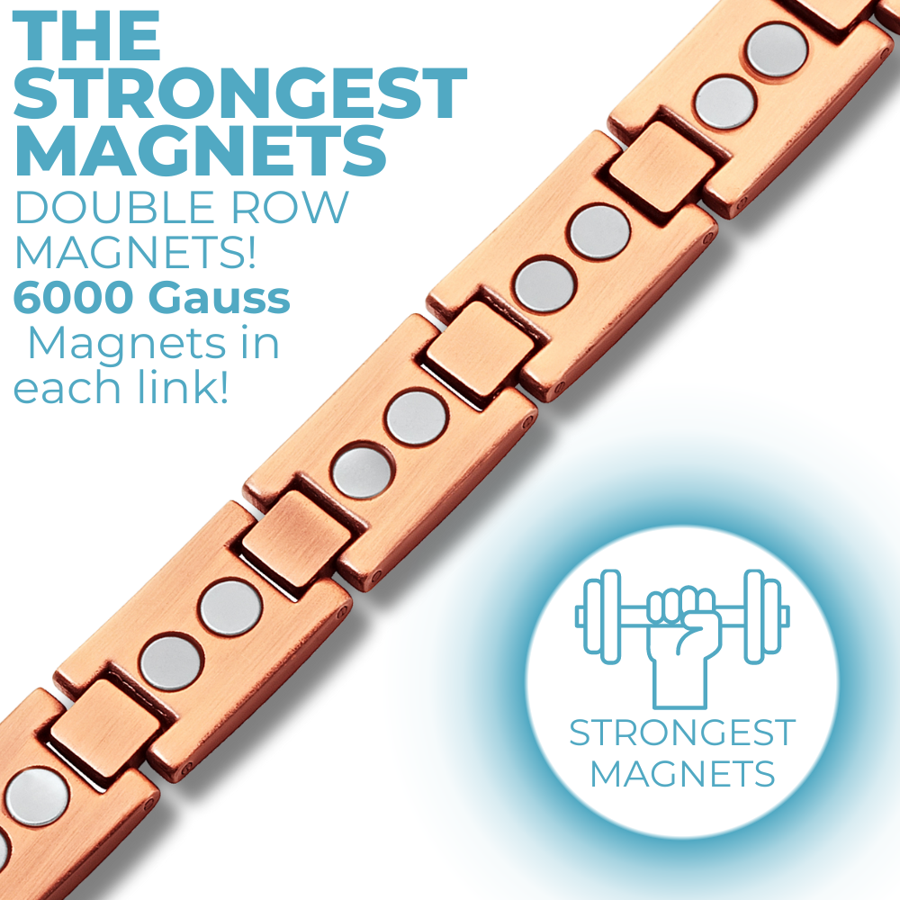 Men’s Copper Magnetic Bracelet with Black Carbon Fibre – Stylish Gift for Pain Relief