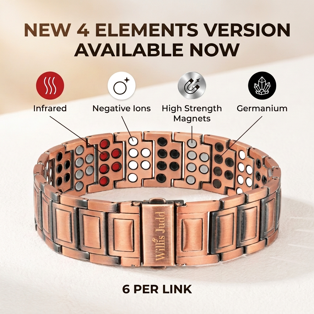 Mens Copper Magnetic Bracelet TRIPLE Power